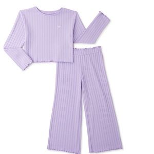 Rib top and pants set